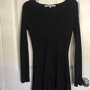 Rachel Roy Cheetah Print black dress